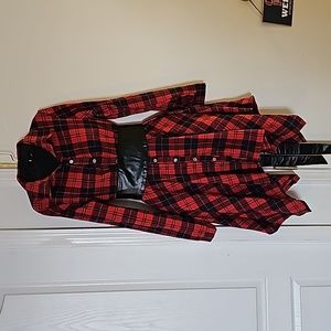 Plaid Long Sleeve Dress Size 6